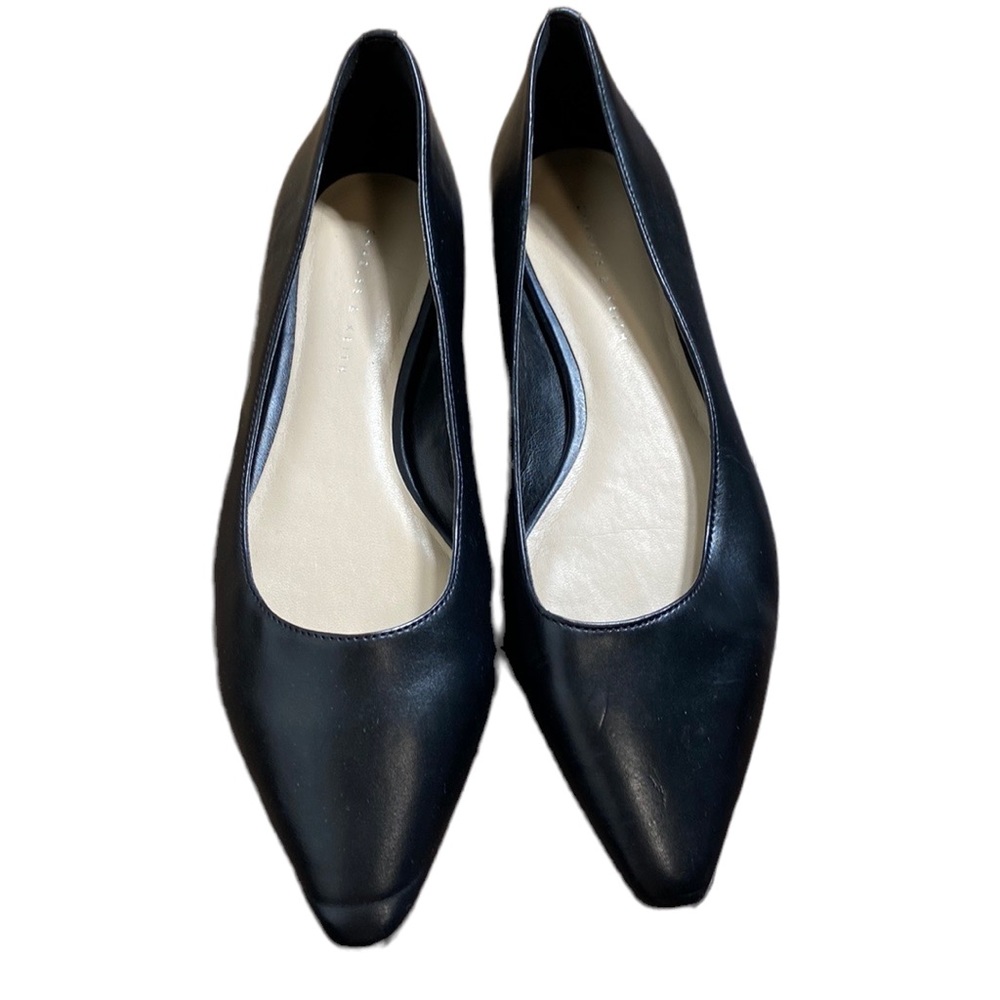 Charles & Keith Pointed Toe Black Flats Size 37